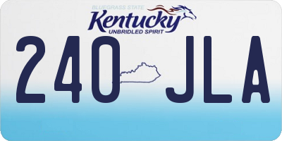 KY license plate 240JLA