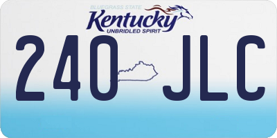 KY license plate 240JLC