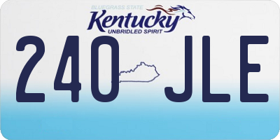 KY license plate 240JLE