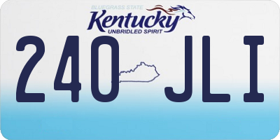 KY license plate 240JLI