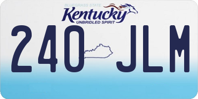 KY license plate 240JLM