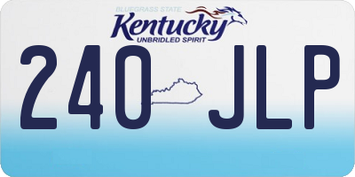 KY license plate 240JLP