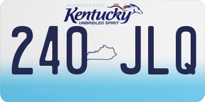 KY license plate 240JLQ