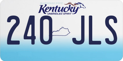 KY license plate 240JLS