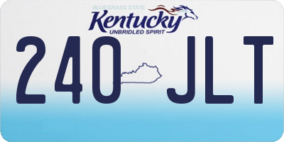 KY license plate 240JLT