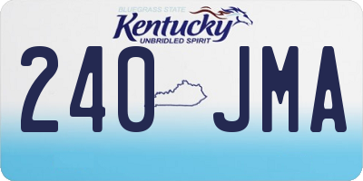 KY license plate 240JMA