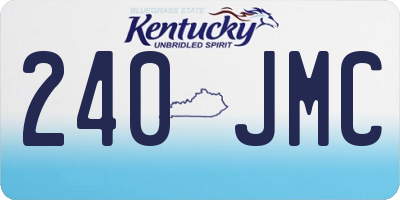 KY license plate 240JMC