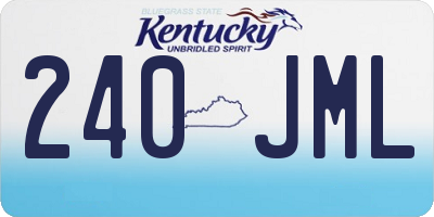 KY license plate 240JML