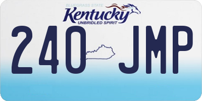 KY license plate 240JMP