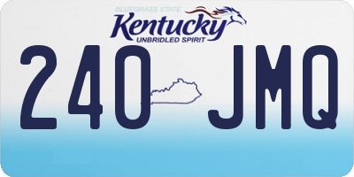 KY license plate 240JMQ