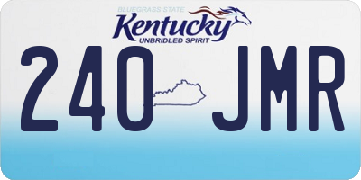 KY license plate 240JMR