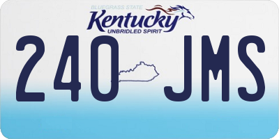 KY license plate 240JMS