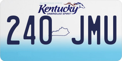 KY license plate 240JMU