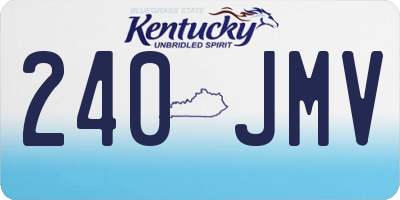 KY license plate 240JMV