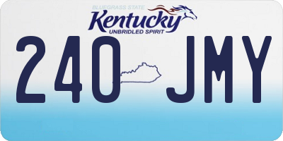 KY license plate 240JMY