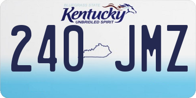 KY license plate 240JMZ
