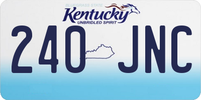 KY license plate 240JNC