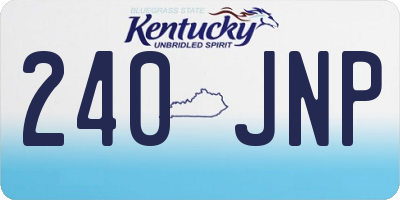KY license plate 240JNP