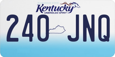 KY license plate 240JNQ