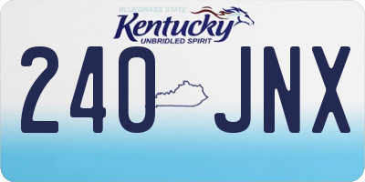 KY license plate 240JNX