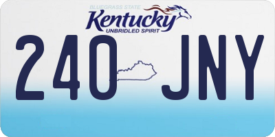 KY license plate 240JNY