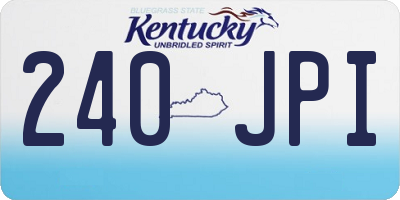 KY license plate 240JPI