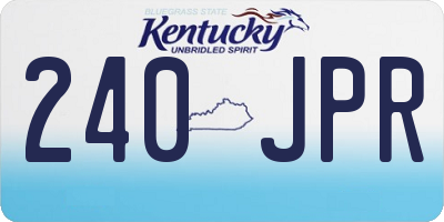 KY license plate 240JPR