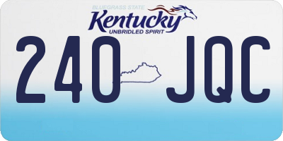 KY license plate 240JQC