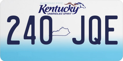KY license plate 240JQE