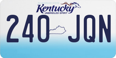 KY license plate 240JQN