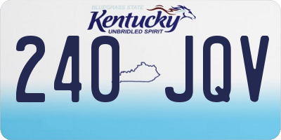 KY license plate 240JQV