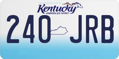 KY license plate 240JRB