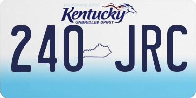 KY license plate 240JRC