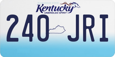 KY license plate 240JRI