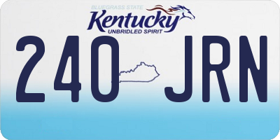 KY license plate 240JRN