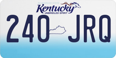 KY license plate 240JRQ