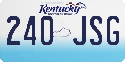 KY license plate 240JSG