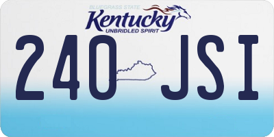 KY license plate 240JSI