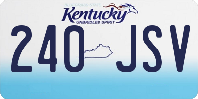 KY license plate 240JSV