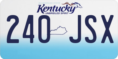 KY license plate 240JSX