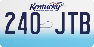 KY license plate 240JTB