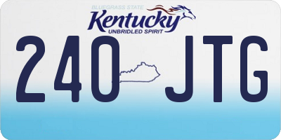 KY license plate 240JTG