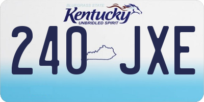 KY license plate 240JXE
