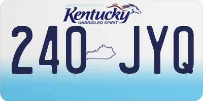 KY license plate 240JYQ