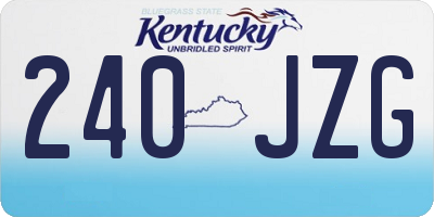 KY license plate 240JZG