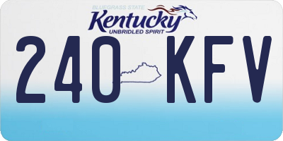 KY license plate 240KFV