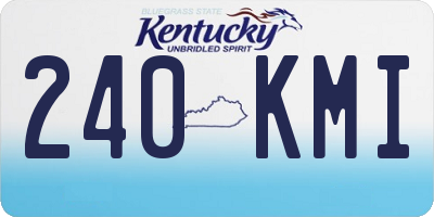 KY license plate 240KMI