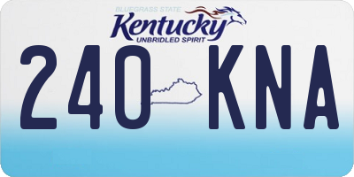 KY license plate 240KNA