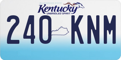 KY license plate 240KNM