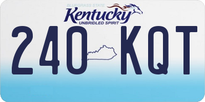 KY license plate 240KQT